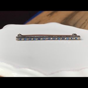 Sterling and glass pin